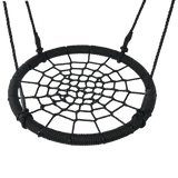 Kids Rope Swing Round Outdoor Birds Crows Nest Spider Web Swing Seat 65cm - Top-Down View