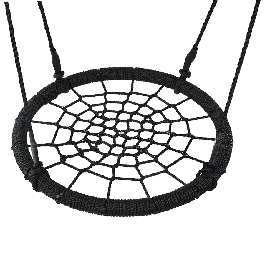 Kids Rope Swing Round Outdoor Birds Crows Nest Spider Web Swing Seat 65cm