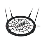 Kids Rope Swing Round Outdoor Birds Crows Nest Spider Web Swing Seat 65cm - Low Angle