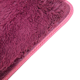230x200cm Floor Rugs Large Shaggy Rug Area Carpet Bedroom Living Room Mat - Burgundy - Top-Down View