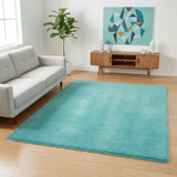 200x140cm Floor Rugs Large Shaggy Rug Area Carpet Bedroom Living Room Mat - Turquoise - 45-Degree Angle