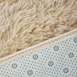 200x140cm Floor Rugs Large Shaggy Rug Area Carpet Bedroom Living Room Mat - Beige