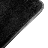 230x160cm Floor Rugs Large Shaggy Rug Area Carpet Bedroom Living Room Mat - Black - Rear View