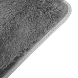 230x160cm Floor Rugs Large Shaggy Rug Area Carpet Bedroom Living Room Mat - Grey - Rear View