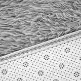 230x200cm Floor Rugs Large Shaggy Rug Area Carpet Bedroom Living Room Mat - Grey - Low Angle