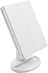 Makeup Mirror With LED Light Standing Mirror Magnifying Tri-Fold Touch - Close-Up Angle