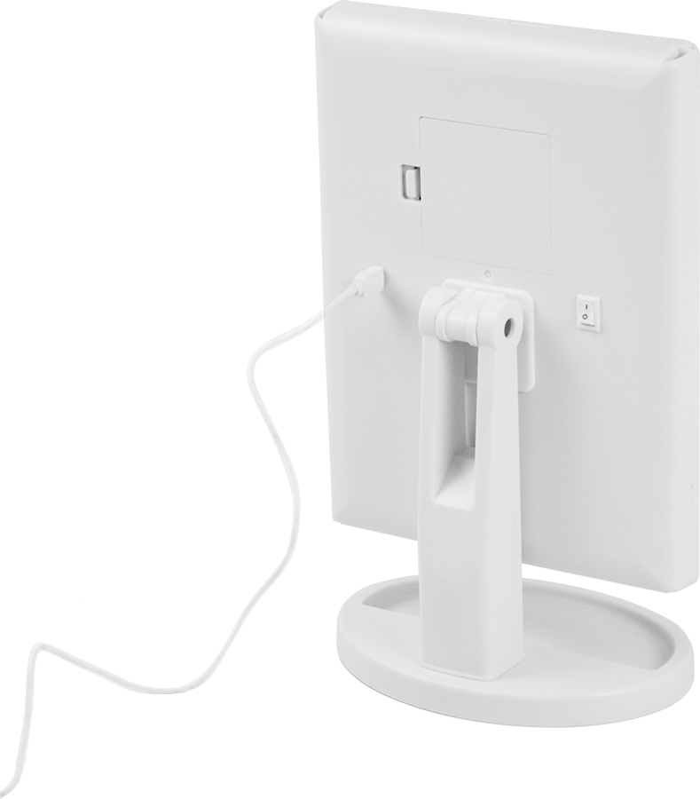 Makeup Mirror With LED Light Standing Mirror Magnifying Tri-Fold Touch