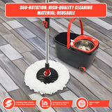 Spin Rotating Mop and Bucket Set with Wheels and 4 Microfibre Mop Heads - Extra Image