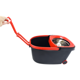 Spin Rotating Mop and Bucket Set with Wheels and 4 Microfibre Mop Heads
