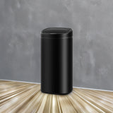 68L Motion Sensor Bin Automatic Stainless Steel Kitchen Rubbish Trash - Black - 45-Degree Angle