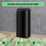 68L Motion Sensor Bin Automatic Stainless Steel Kitchen Rubbish Trash - Black - Extra Image