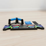 9 in 1 Push Up Board Yoga Bands Fitness Workout Train Gym Exercise Pushup Stand - Front View