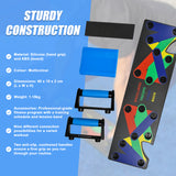 9 in 1 Push Up Board Yoga Bands Fitness Workout Train Gym Exercise Pushup Stand - Top-Down View