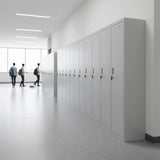 One-Door Office Gym Shed Clothing Locker Cabinet - Top-Down View