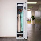 One-Door Office Gym Shed Clothing Locker Cabinet - Low Angle