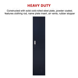 One-Door Office Gym Shed Clothing Locker Cabinet - Low Angle