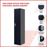 One-Door Office Gym Shed Clothing Locker Cabinet - Front View