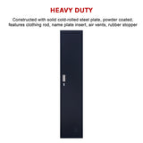 One-Door Office Gym Shed Clothing Locker Cabinet - Low Angle