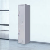 2-Door Vertical Locker for Office Gym Shed School Home Storage
