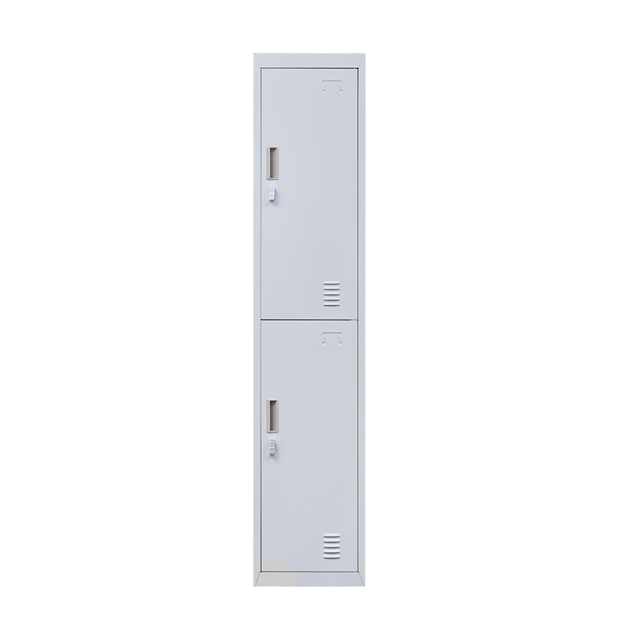 2-Door Vertical Locker for Office Gym Shed School Home Storage