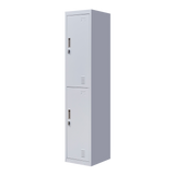 2-Door Vertical Locker for Office Gym Shed School Home Storage - 45-Degree Angle
