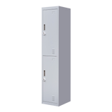2-Door Vertical Locker for Office Gym Shed School Home Storage