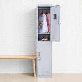 2-Door Vertical Locker for Office Gym Shed School Home Storage - Extra Image