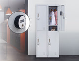 2-Door Vertical Locker for Office Gym Shed School Home Storage - Top-Down View