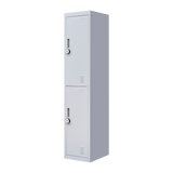 2-Door Vertical Locker for Office Gym Shed School Home Storage