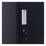 2-Door Vertical Locker for Office Gym Shed School Home Storage - Top-Down View