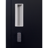 2-Door Vertical Locker for Office Gym Shed School Home Storage - Top-Down View