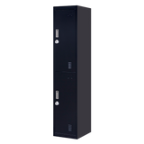 2-Door Vertical Locker for Office Gym Shed School Home Storage - Side View