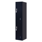 2-Door Vertical Locker for Office Gym Shed School Home Storage - Side View