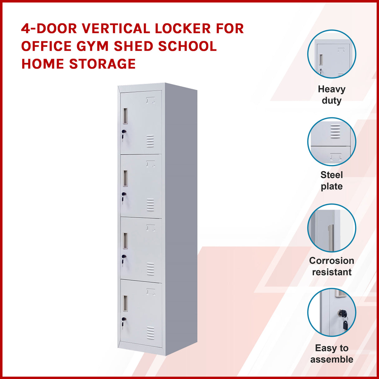 4 Door Locker - Office/Gym