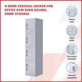 4 Door Locker - Office/Gym - Front View