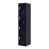 4-Door Vertical Locker for Office Gym Shed School Home Storage - 45-Degree Angle