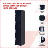 4 Door Locker - Office/Gym - Front View