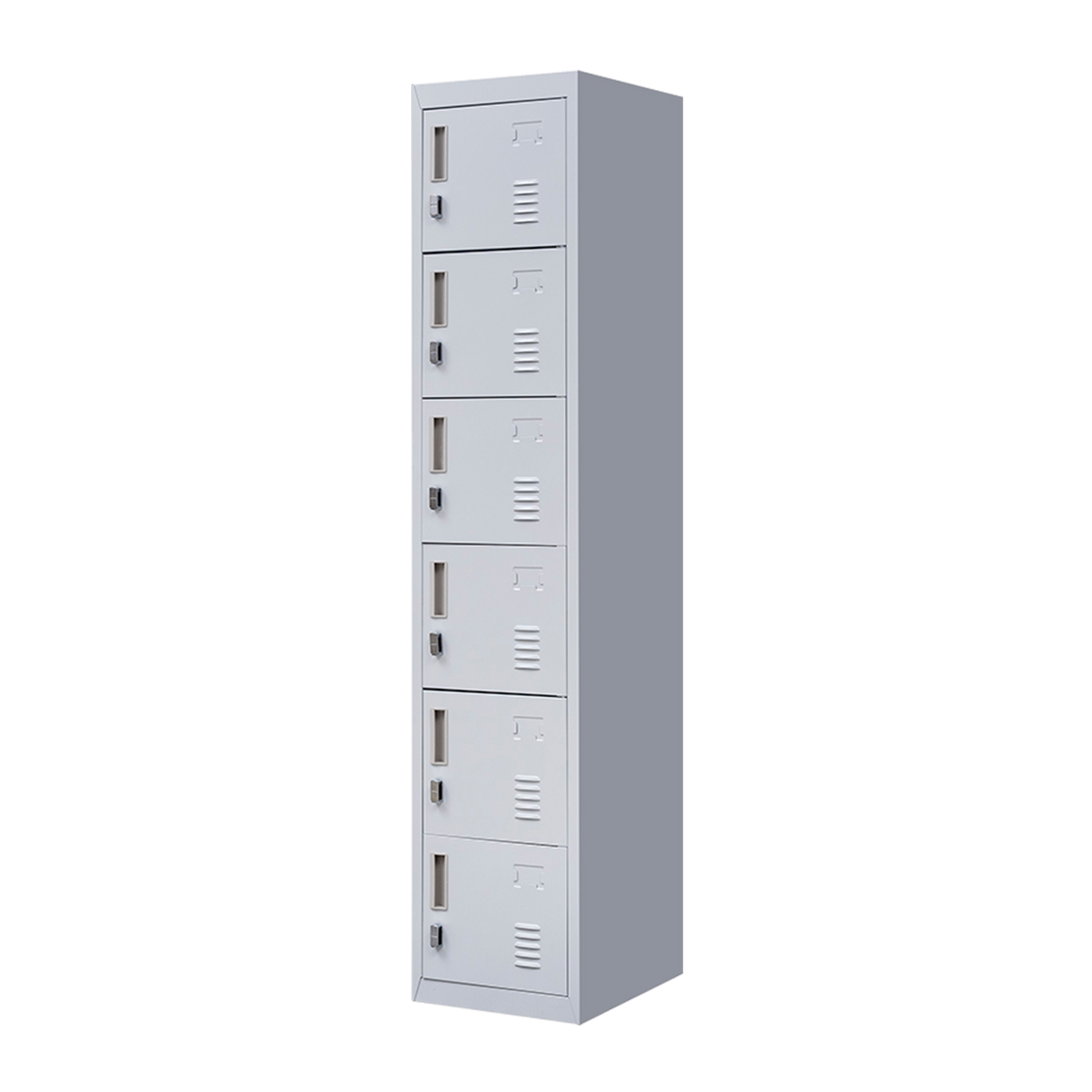 6-Door Locker for Office Gym Shed School Home Storage