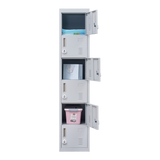6-Door Locker for Office Gym Shed School Home Storage - 45-Degree Angle