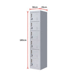 6-Door Locker for Office Gym Shed School Home Storage - Extra Image