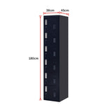 6-Door Locker for Office Gym Shed School Home Storage - Extra Image
