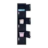 6-Door Locker for Office Gym Shed School Home Storage - Rear View