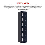 6-Door Locker for Office Gym Shed School Home Storage - Low Angle