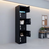 6-Door Locker for Office Gym Shed School Home Storage - 45-Degree Angle