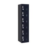 6-Door Locker for Office Gym Shed School Home Storage - Rear View