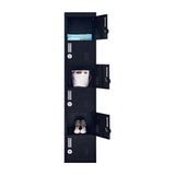 6-Door Locker for Office Gym Shed School Home Storage - Low Angle