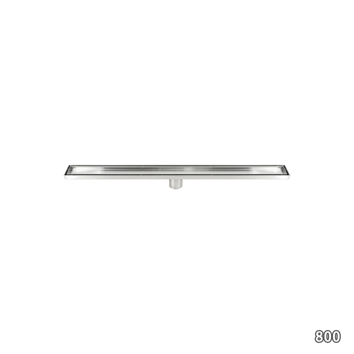 800mm Tile Insert Shower Bathroom Stainless Steel Grate Drain w/Centre outlet Floor Waste