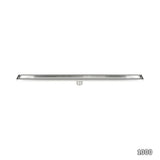 1000mm Tile Insert Bathroom Shower Stainless Steel Grate Drain w/Centre outlet Floor Waste - Top-Down View