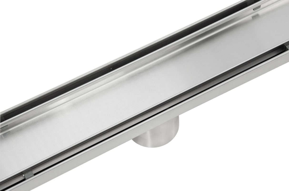 1000mm Tile Insert Bathroom Shower Stainless Steel Grate Drain w/Centre outlet Floor Waste