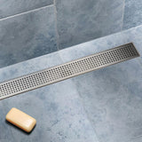 800mm Bathroom Shower Stainless Steel Grate Drain w/Centre outlet Floor Waste